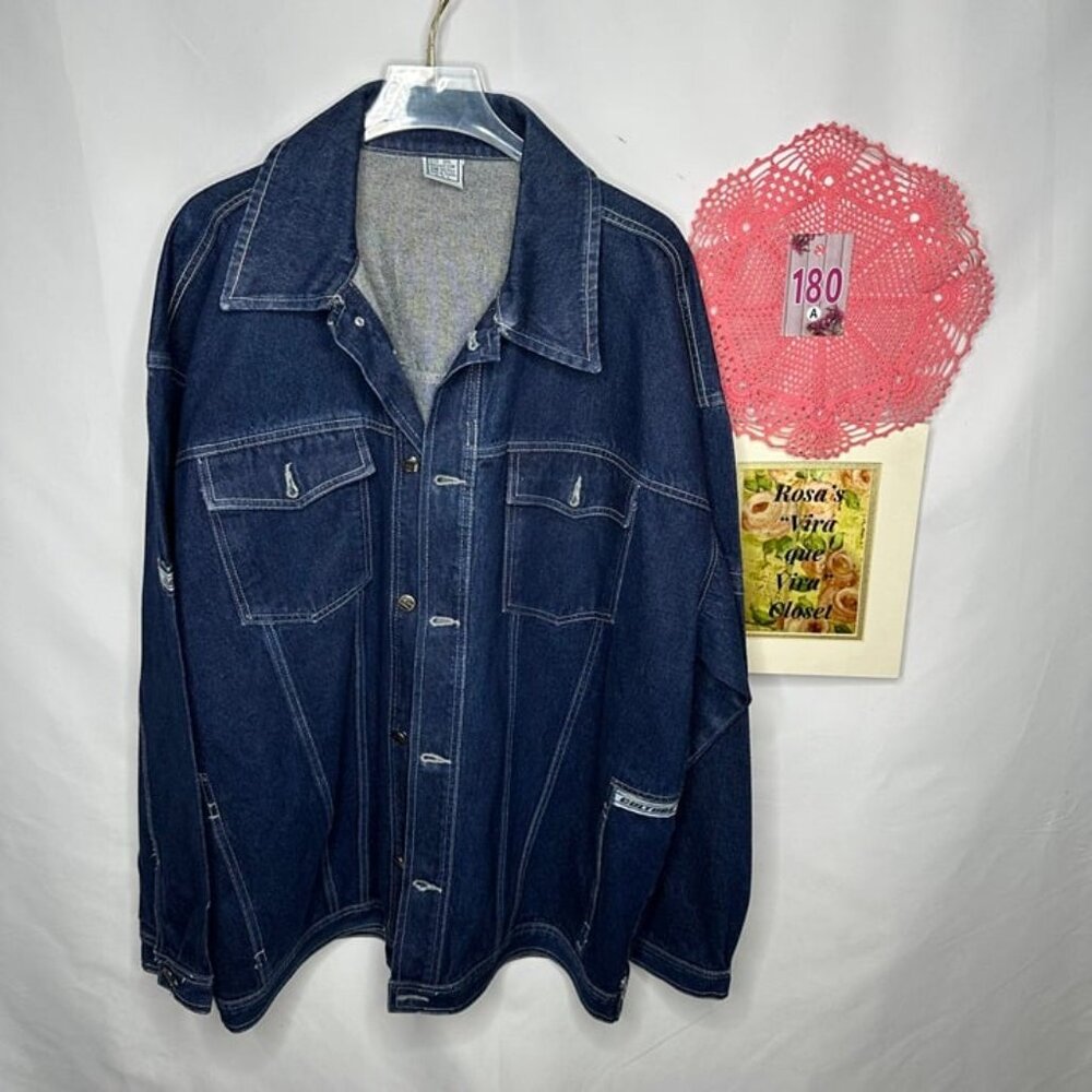 Vintage Culture Denim Jacket Jacket Size 3XL 100% Cotton - Picture 2 of 9